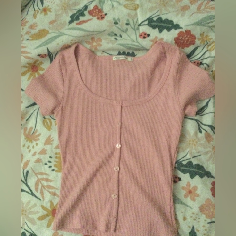 cute pink button up shirt